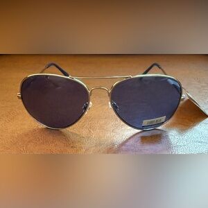 James Dean JD3003 Aviator Sunglasses Silver Frame Blue Lens 100% UV NWT